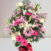 Ramo funerario tonos rosa para tanatorio 1